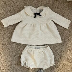 3-6 month Janie and Jack baby quilted matching set.